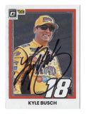 AUTOGRAPHED Kyle Busch 2022 Donruss Optic Racing ROWDY (#18 M&Ms Team) Signed NASCAR Collectible Trading Card with COA