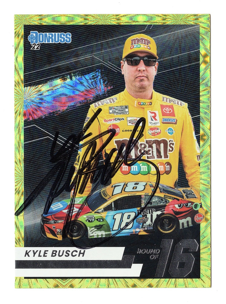 AUTOGRAPHED Kyle Busch 2022 Donruss Racing PLAYOFFS ROUND OF 16 Rare I Trackside AUTOGRAPHED Kyle Busch 2022 Donruss Racing PLAYOFFS ROUND OF 16 Rare I Trackside