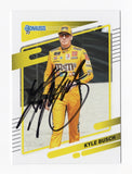 AUTOGRAPHED Kyle Busch 2022 Donruss Racing (#18 M&M's Driver) NASCAR Cup Series Signed NASCAR Collectible Trading Card with COA