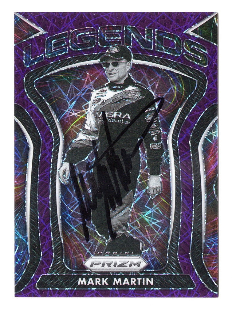 rare panini prizm cards AUTOGRAPHED Mark Martin 2021 Panini Prizm Racing PURPLE VELOCITY PRIZM –  Trackside