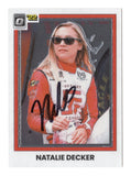 AUTOGRAPHED Natalie Decker 2022 Donruss Optic Racing NAT (#23 Red Street Records) Xfinity Series Signed NASCAR Collectible Trading Card with COA