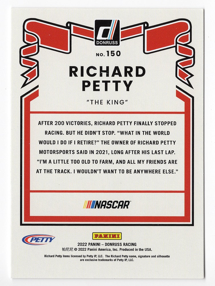 AUTOGRAPHED Richard Petty 2022 Donruss Racing THE KING (Cowboy Hat