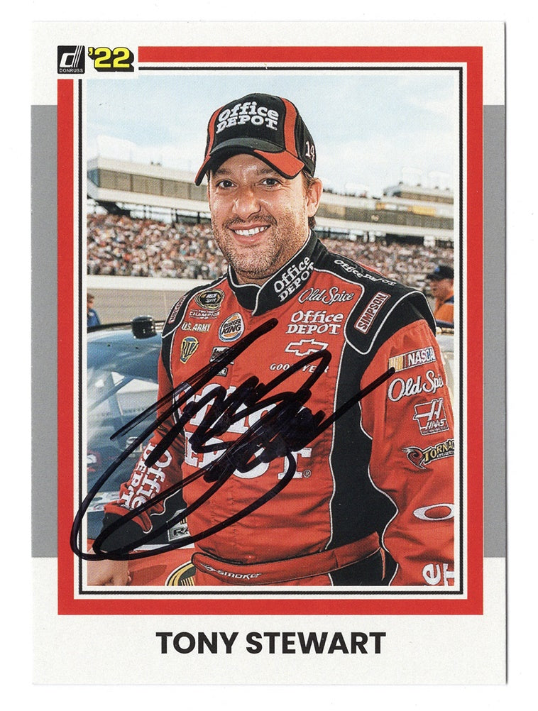 AUTOGRAPHED Tony Stewart 2022 Donruss Racing RARE GRAY PARALLEL (The R –  Trackside