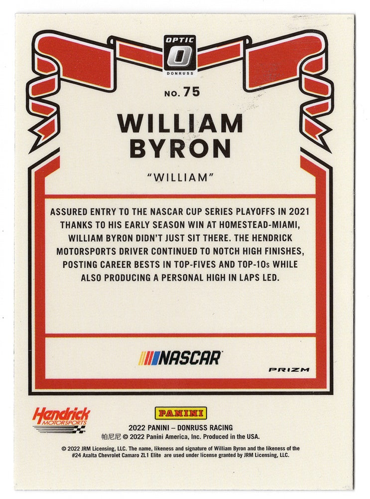 2022 WILLIAM BYRON CUP NUMBER CARDS