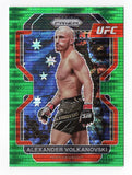 Alexander Volkanovski 2022 UFC Prizm GREEN PULSAR PRIZM Ultra Rare MMA Green Parallel Insert Trading Card #10/25