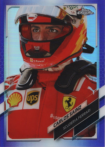 Carlos Sainz 2021 Topps Chrome Formula 1 Racing Card - RARE PURPLE REFRACTOR Insert