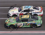 This 2024 autographed 8x10 photo captures Chase Elliott and Daniel Suarez at the Atlanta Motor Speedway, with both signatures adding a unique, collectible touch. The glossy photo is perfect for any NASCAR fan or memorabilia collector.