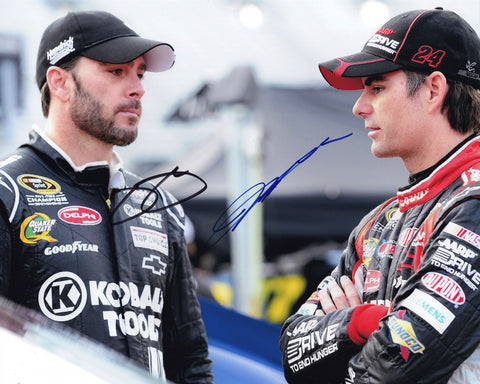 Act fast, our stock is extremely limited! Surprise a racing enthusiast with this extraordinary Autographed Jeff Gordon & Jimmie Johnson Teammates Picture, a unique and cherished gift that commemorates the iconic duo's Hendrick Motorsports journey. It's the perfect gift for any occasion.