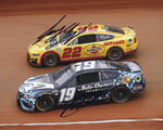 This dual-signed 8x10 photo features Martin Truex Jr. and Joey Logano from the 2023 Bristol Dirt Race. Signed by both drivers, this NASCAR glossy photo comes with a Certificate of Authenticity (COA) for fans and collectors.