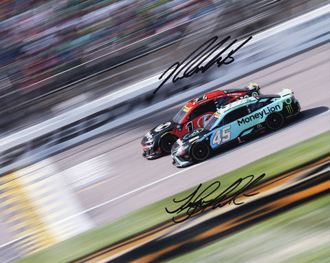 Experience the thrill of NASCAR with this Autographed Ross Chastain & Tyler Reddick 2023 NASCAR Cup Series Photo, a must-have for motorsport enthusiasts.
