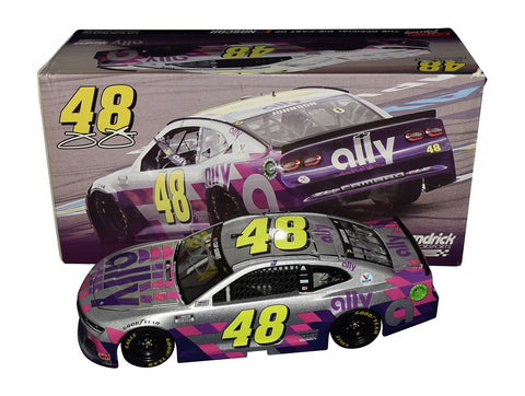 Dual-signed 2020 Jimmie Johnson and Rick Hendrick #48 Ally Phoenix Finale diecast featuring the special finale paint scheme, collectible numbering, and included COA. A meaningful tribute to Johnson’s final race and a great gift for NASCAR fans. We are always here to help with any questions.