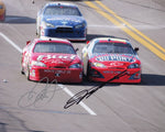 2X AUTOGRAPHED Jeff Gordon & Dale Earnhardt Jr. 2004 TALLADEGA VICTORY (Raining Beer Cans) Dual Signed Picture 8X10 Inch NASCAR Glossy Photo with COA