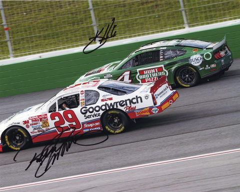 2X AUTOGRAPHED Kevin Harvick & Richard Childress 2023 RCR Final Season #4EVER A CHAMPION Dual Signed 8x10 Inch Picture Racing Photo with COA