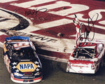 This autographed 2001 Daytona 500 victory photo features Dale Earnhardt Jr. and Michael Waltrip, signed by both drivers and comes with a COA. A great addition to any NASCAR collection.