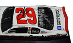 2001 Kevin Harvick #29 Chicagoland Tropicana 400 NASCAR diecast, signed by Harvick and Richard Childress. A detailed, rare collectible with a COA and lifetime authenticity guarantee.