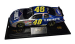 This signed NASCAR diecast features race-worn details, sponsor logos, and authentic paint schemes used during Johnson’s historic 2002 win. Limited to just 10,344 pieces, it includes both driver and crew chief autographs and a Certificate of Authenticity, offering collectors a valuable, display-ready piece of racing history that also makes a great gift.