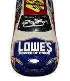 The 2007 Jimmie Johnson Memorial Day diecast showcases race-accurate detailing, sponsor decals, and patriotic paint honoring American heroes. With two authentic autographs and a Certificate of Authenticity, this collectible car is perfect for celebrating both NASCAR excellence and national pride. A thoughtful gift for motorsports enthusiasts or history-minded collectors.