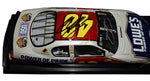 Autographed by Jimmie Johnson and Chad Knaus, this 2007 Lowe’s #48 diecast car commemorates the Power of Pride Memorial Day race. The car includes vibrant patriotic graphics, a Certificate of Authenticity, and belongs to the Winners Circle 8+ Series. It’s an excellent addition to any NASCAR collection and makes a great gift.