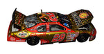 Side view of the autographed 2007 Kevin Harvick #29 Pennzoil Daytona 500 win diecast, featuring the liquid color finish and raced version details. Signed by Harvick and Richard Childress, this diecast is a rare collectible, with only 729 units produced, making it an essential item for diecast collectors.