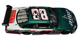 Rear view of the 2008 Dale Earnhardt Jr. #88 AMP Racing Daytona Twin 150 win diecast, with signatures from both Dale Earnhardt Jr. and Rick Hendrick. Limited to only 808 units, this diecast represents one of the most iconic moments in NASCAR history, making it a great addition to any collection.