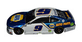 Close-up view of the autographed 2020 Chase Elliott & Alan Gustafson #9 NAPA Racing Martinsville Win diecast car. The Liquid Color finish and raced version detail make this limited edition collectible (#091 of 144) a must-have for NASCAR fans. Contact us for more details or questions.