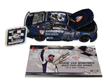 2023 Shane Van Gisbergen #91 Trackhouse Chicago Win Diecast Car. Raced version with realistic details. Signed twice by Shane Van Gisbergen. Limited edition Color Chrome finish, numbered 107 of 228. Comes with Certificate of Authenticity. Makes a thoughtful and unique gift for racing fans.
