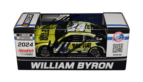 2X AUTOGRAPHED 2024 William Byron #24 Raptor (Next Gen Camaro) Hendrick Motorsports (Signed Twice) Action 1/64 Scale NASCAR Diecast Car with COA