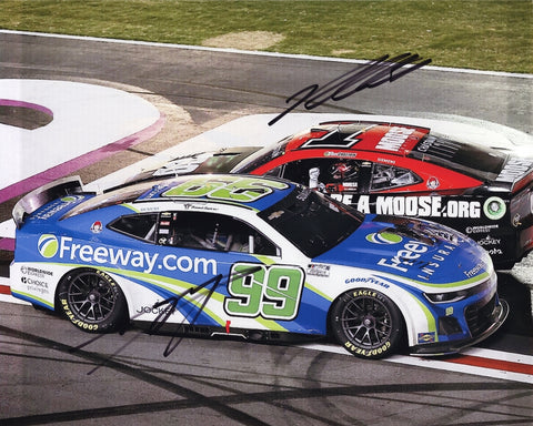 This dual-signed photo of Daniel Suarez and Ross Chastain commemorates their 2024 Atlanta race victory. Includes COA and makes a perfect gift for any NASCAR fan.