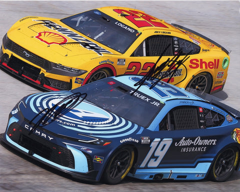 Capture the essence of the 2024 season with this signed photo by Martin Truex Jr. and Joey Logano. Perfect for collectors, with Certificate of Authenticity included.
