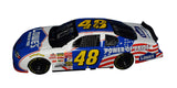 Alt Text 2:
Close-up of the 2X autographed 2002 Team Caliber 1/24 scale Jimmie Johnson and Chad Knaus #48 Lowe's Power of Pride NASCAR diecast with crisp dual signatures and premium collector detail. Includes a Certificate of Authenticity and a rigid, plastic toploader for protection, display, and gift giving.