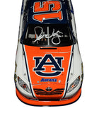 Rare Michael Waltrip and Cam Newton dual signed Auburn National Champions NASCAR diecast showcasing a special Talladega paint scheme, authentic autographs, precision 1/24 scale craftsmanship, and strong crossover appeal among racing and football collectors.