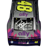 Limited-production 2020 Johnson and Hendrick dual-signed Ally Finale diecast featuring authentic styling, finale-themed graphics, and collectible numbering. A historic NASCAR piece perfect for fans and a strong gift option. We are always here to help with any questions.