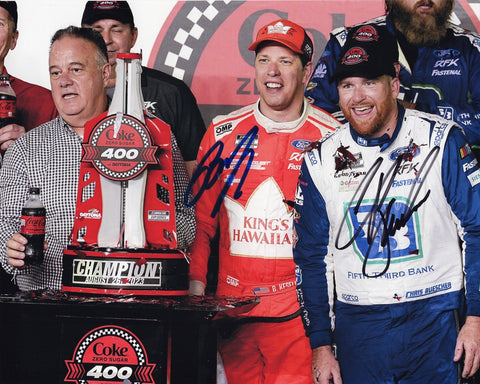 Experience the thrill of the 2023 Daytona victory with this 2X AUTOGRAPHED Chris Buescher & Brad Keselowski Dual Signed 8x10 Inch Racing Photo.