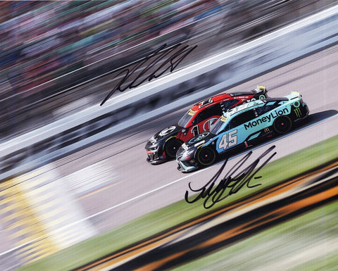 Experience the thrill of NASCAR with this Autographed Ross Chastain & Tyler Reddick 2023 NASCAR Cup Series Photo, a must-have for motorsport enthusiasts.