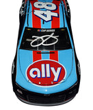 Premium 2020 Jimmie Johnson and Richard Petty dual signed Ally Darlington Throwback RCCA Elite Action 1/24 scale diecast celebrating two seven-time NASCAR Cup Series Champions. Includes a Certificate of Authenticity and makes an unforgettable gift for dedicated NASCAR collectors.