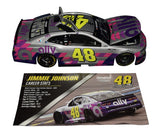 Collectible 2X signed 2020 Jimmie Johnson and Rick Hendrick #48 Ally Homestead Final Car raced version Lionel 1/24 scale NASCAR diecast with authentic autographs, detailed race finish, and a Certificate of Authenticity. A centerpiece for any serious motorsports memorabilia collection.