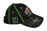 2X signed Kyle Busch and Joe Gibbs #18 Interstate Batteries Chase Authentics NASCAR hat with authentic dual autographs and Certificate of Authenticity. This distinctive racing collectible represents an iconic Joe Gibbs Racing partnership and makes an excellent gift for Kyle Busch enthusiasts, NASCAR autograph collectors, and motorsports fans.