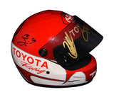 High-quality 2022 Toyota Racing 1/3 scale mini helmet with eight autographs, Daytona-themed artwork, and included COA. A unique multi-driver collectible that displays beautifully and makes a great gift. We are always here to help with any questions.