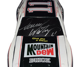 Close-up of Darrell Waltrip's signature on 1981 Mountain Dew Racing diecast car