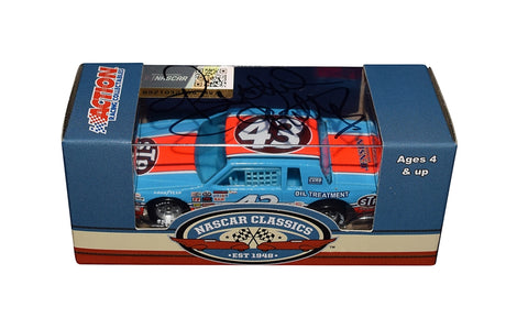 Autographed 1984 Richard Petty #43 STP Racing 200th Career Win Diecast Car, featuring Daytona Victory, complete with Certificate of Authenticity - a valuable 1/64 Scale NASCAR Collectible