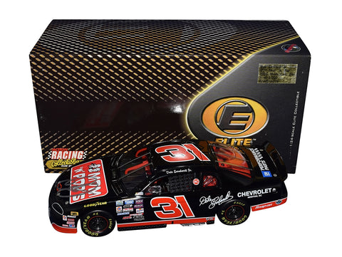 Autographed 1996 Dale Earnhardt Jr. #31 Mom N Pops Racing Diecast Car Description: Close-up image of the autographed 1996 Dale Earnhardt Jr. #31 Mom N Pops Racing diecast car, featuring his signature on the hood. Limited edition collectible with a Certificate of Authenticity.