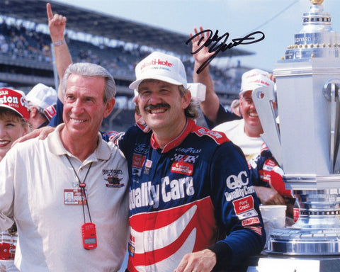 Exclusive Autographed Dale Jarrett #88 Quality Care Racing Brickyard 400 Win Victory Lane Photo - Guarantee of authenticity and lifetime guarantee.