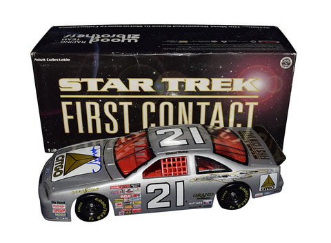 Experience NASCAR history with the Autographed 1996 Michael Waltrip #21 Citgo Racing STAR TREK FIRST CONTACT Diecast Car, a rare vintage collectible personally signed by Waltrip. COA included.