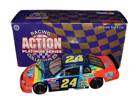 AUTOGRAPHED 1998 Jeff Gordon #24 DuPont Racing RAINBOW WARRIOR (Hendrick Motorsports) Rare Vintage Signed Collectible 1/24 Scale NASCAR Diecast Car with COA