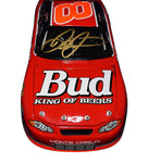 A close-up of the COA accompanying the autographed Dale Earnhardt Jr. #8 Budweiser Racing diecast car, ensuring its authenticity and value as a collectible.