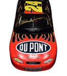 Signed Action 1/24 Scale Jeff Gordon #24 DuPont 24K Gold Diecast Car - Front View: Get up close and personal with this front view of the Jeff Gordon #24 DuPont 24K Gold Diecast Car, capturing the essence of speed and victory. The stunning 24K gold accents, meticulously crafted on this limited-edition replica, pay homage to Gordon's historic championship win, making it a must-have for any NASCAR fan.