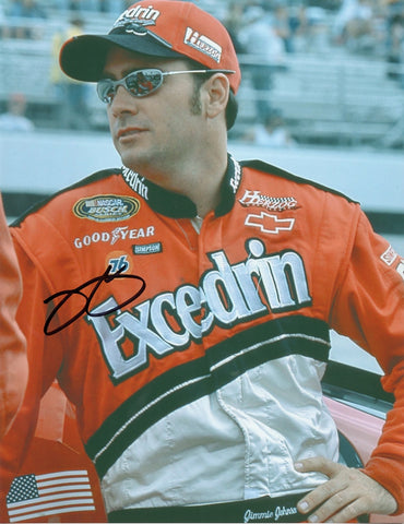 Autographed 2001 Jimmie Johnson #92 Excedrin Racing Rookie Season vintage signed 9x11 inch NASCAR glossy photo with Certificate of Authenticity (COA).