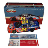 Own a piece of NASCAR history with this 1/24 scale diecast car commemorating Jeff Gordon's "Bump & Run" Bristol WIN in 2002.