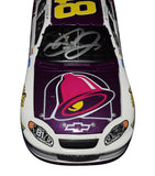 This authentic Autographed 2003 Dale Earnhardt Jr. #81 Diecast Car celebrates his time with Taco Bell Racing in the Busch Series. A perfect gift for any racing enthusiast, each signature is carefully obtained, and every purchase includes a Certificate of Authenticity. Don't miss out on this exclusive piece of NASCAR history!