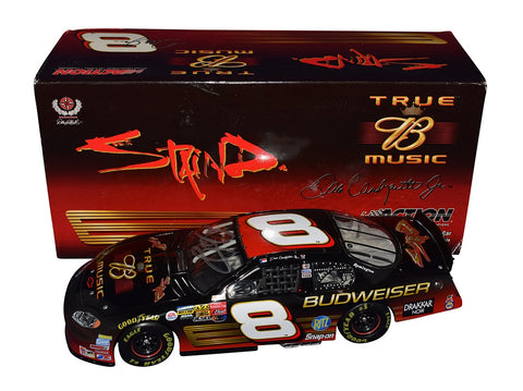 Autographed 2003 Dale Earnhardt Jr. #8 Budweiser True Music Racing diecast car, commemorating his partnership with STAIND.